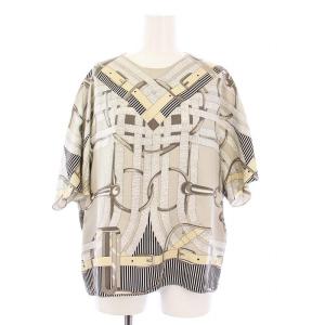 HERMES セットアップ シルク 38 ベージュ