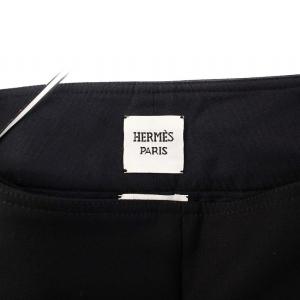HERMES シェーヌダンクル  スラックス 38 ブラック