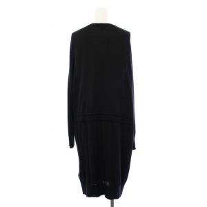 HERMES ニットカーディガン カシミヤシルク セリエボタン 38 ブラック