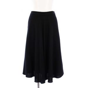 フレアスカート ウール 34 ブラック