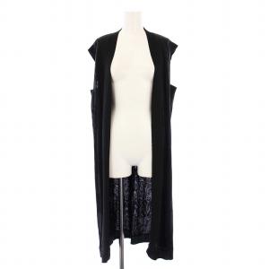 ロングニットベスト ジレ 38 ブラック