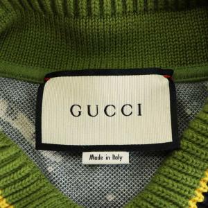 GUCCI スペースアニマル ポロシャツ 半袖 S 黒 ブラック 赤 レッド 青 ブルー /AN15
