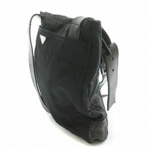 PRADA ショルダーバッグ ナイロン レザー ブラック