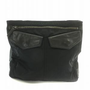 PRADA ショルダーバッグ ナイロン レザー ブラック