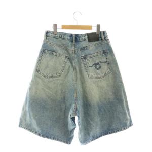 R13 24AW デニムハーフパンツ ダメージ加工 26 ブルー