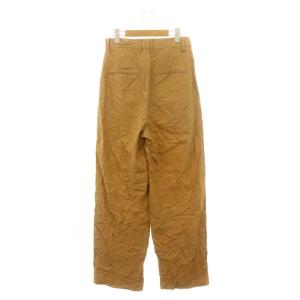 AURALEE 24SS WRINKLED WASHED FINX TWILL PANT ワイドパンツ タック 1 キャメル