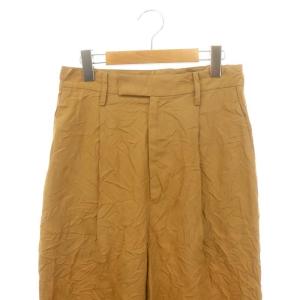 AURALEE 24SS WRINKLED WASHED FINX TWILL PANT ワイドパンツ タック 1 キャメル