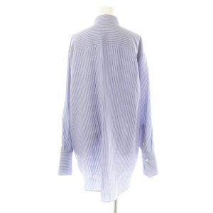 AURALEE 24SS SUPER FINE WOOL STRIPE SHIRT 1 ブルー ホワイト