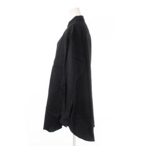 Y's 初期タグ ヨウジヤマモト Yohji Yamamoto ロング シャツ ウール ボタンダウン 長袖 比翼