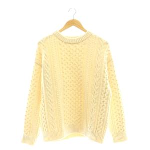FRENCH MERINO ARAN KNIT 3 オフホワイト A8AP01FM