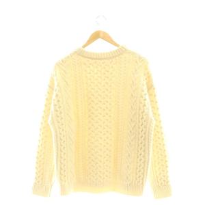 AURALEE FRENCH MERINO ARAN KNIT 3 オフホワイト A8AP01FM