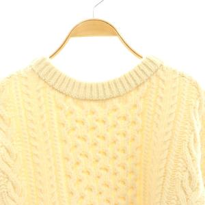 AURALEE FRENCH MERINO ARAN KNIT 3 オフホワイト A8AP01FM