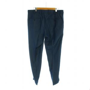 PRADA スラックス テーパードパンツ ボタンフライ ロゴ 50 XL 青 ブルー GY19 /MQ