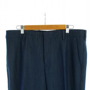 PRADA スラックス テーパードパンツ ボタンフライ ロゴ 50 XL 青 ブルー GY19 /MQ