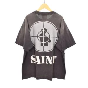 SAINTMICHAEL 24AW SS TEE SNT ENEMY Tシャツ ダメージ加工 M ブラック