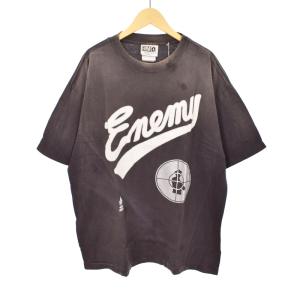 24AW SS TEE SNT ENEMY Tシャツ ダメージ加工 XL ブラック