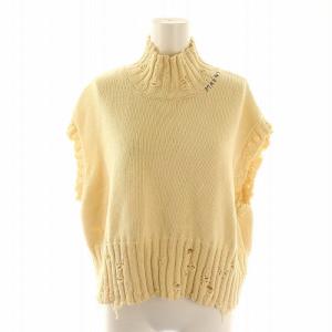 23AW コットンクロップドベスト ニット プルオーバー 42 アイボリー