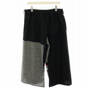 S’YTE ヨウジヤマモト 21AW ウールニット切替パンツ 3 ブラック グレー UM-P92-805