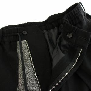 S’YTE ヨウジヤマモト 21AW ウールニット切替パンツ 3 ブラック グレー UM-P92-805