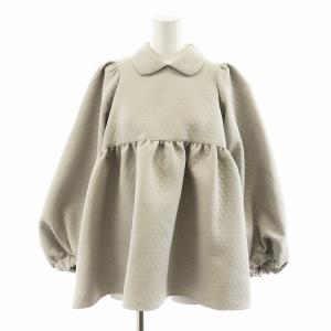 24SS キルトライクボリューム シャツ ブラウス 長袖 F グレー YR21-24008SP-2 /AN29