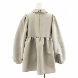 yori 24SS キルトライクボリューム シャツ ブラウス 長袖 F グレー YR21-24008SP-2 /AN29