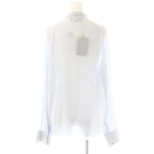 ROCHAS シルクブラウス 38 ライトブルー