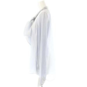 ROCHAS シルクブラウス 38 ライトブルー