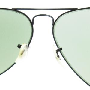 Ray-Ban サングラス アイウェア ティアドロップ アヴィエーター メタルフレーム 薄型 黒 ブラック 緑 グリーン