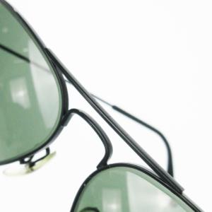 Ray-Ban サングラス アイウェア ティアドロップ アヴィエーター メタルフレーム 薄型 黒 ブラック 緑 グリーン
