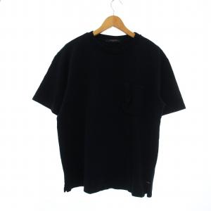 23AW シグネチャー 3Dポケット モノグラム ジャガード Tシャツ XL ネイビー