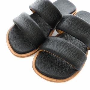 AURALEE LEATHER STRAP SANDAL 8 ブラック A22SS02QD