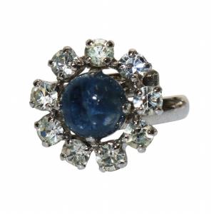 1973 ヴィンテージ 指輪 11号 シルバーカラー ブルー