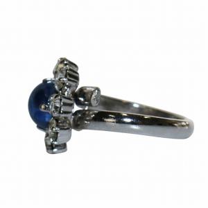 Christian Dior 1973 ヴィンテージ 指輪 11号 シルバーカラー ブルー