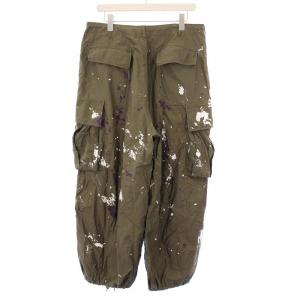 Needles NEEDLES ARK別注 Paint Pant L カーキ GL381