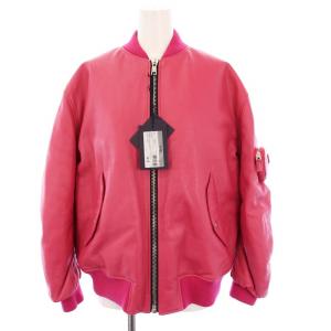 ラフシモンズ 21AW Nappa Leather Bomber Jacket