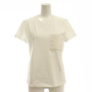 3H4614DL Hロゴ刺繍コットン Tシャツ 34 ホワイト