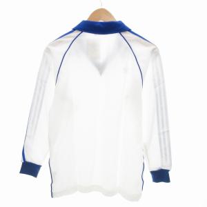 adidas タグ付き ヴィンテージ 80s ゲームシャツ プルオーバー トレフォイル スリーストライプ 長袖 L 白
