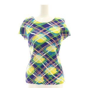 総柄カットソー 半袖 プリーツ 3 マルチカラー /DO OS