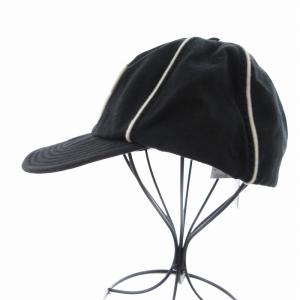 RUGBY RALPH LAUREN タグ付き ロゴパイピングデザインキャップ 野球帽 ライン 帽子 L 黒 ブラック /MM SH OF