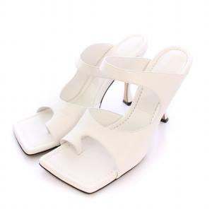 ミュール サンダル トング 38 ホワイト