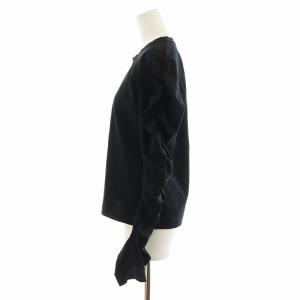 noir kei ninomiya AD2024 カットソー パワーショルダー S ブラック 3N-T008