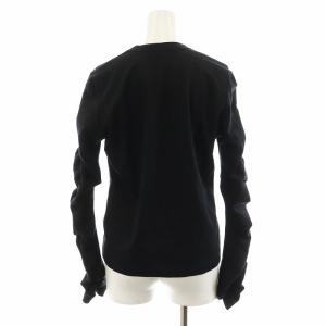 noir kei ninomiya AD2024 カットソー パワーショルダー S ブラック 3N-T008