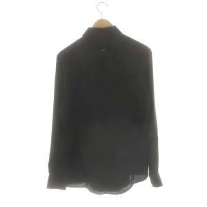 CELINE シルク長袖シャツ ドット 37 ブラック 2C813778R