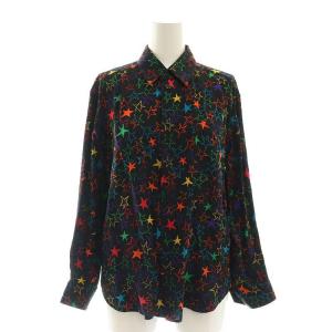 スター シルク 総柄ロングスリーブシャツ F34 ブラック マルチカラー 551303