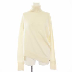 ニット プルオーバー タートルネック カシミヤ アシンメトリー XS ホワイト RW172B
