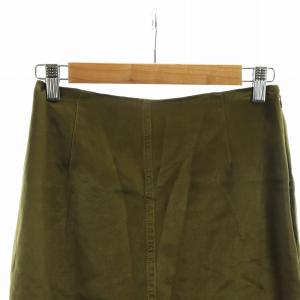 DRIES VAN NOTEN ロングスカート タイト ジップフライ 34 カーキ