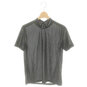 20SS ロゴ刺繍 モックネックTシャツ カットソー 半袖 M 黒 ブラック /MF OS SH