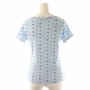 Hysteric 24AW GIRLS JUMP MIDNIGHT チビTシャツ カットソー 半袖 プリント 総柄 F 水色