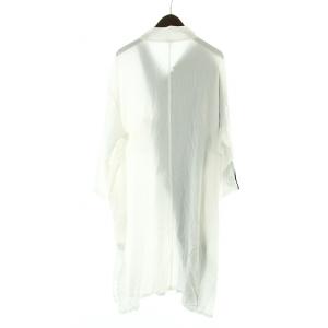 Y's 20SS バイカラー ロングシャツ ワンピース 1 ブラック ホワイト