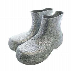 BOTTEGA VENETA パドルブーツ ラメ シルバー色